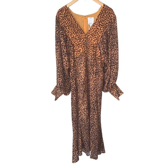 C/Meo Collective Apparent Long Sleeve Dress With An All Over Abstract Animal Pri - Picture 6 of 13